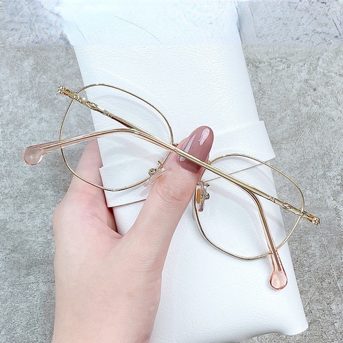 Kính cận thị Mắt Kính Gọng Kim Loại Tròn Chống Ánh Sáng Xanh Phong Cách Retro