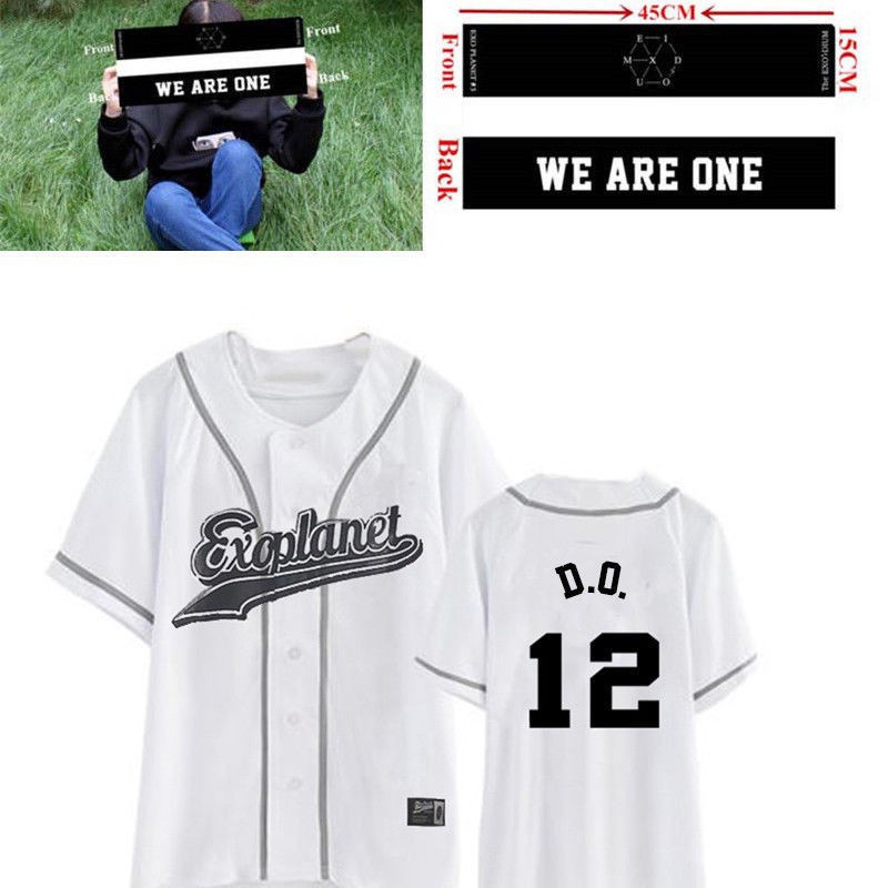 Áo bóng chày thời trang dành cho fan hâm mộ EXO Planet d.o. 12 Baseballpolo