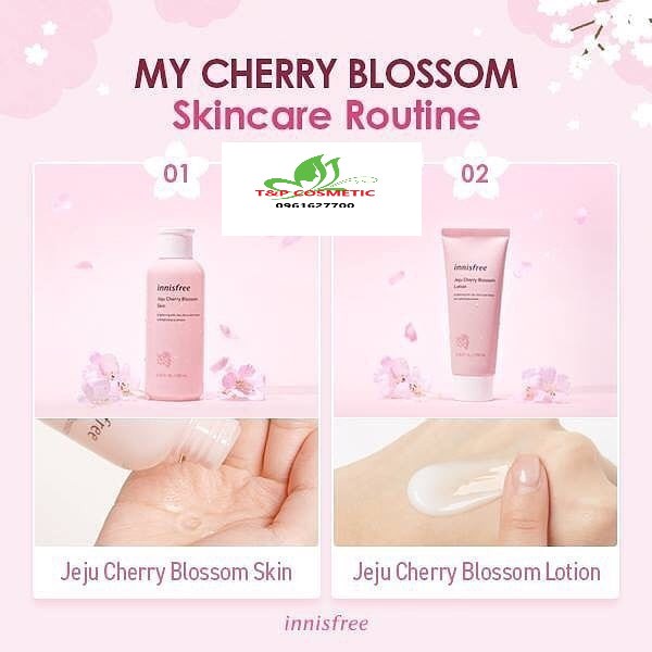 (Hàng có sẵn) Set Dưỡng 2 Món Innisfree Jeju Cherry Blossom Duo Kit