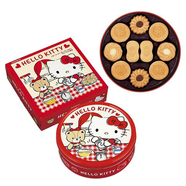 Bánh bourbon hộp sắt 60c hello kitty (đỏ, vàng) - Nhật Bản