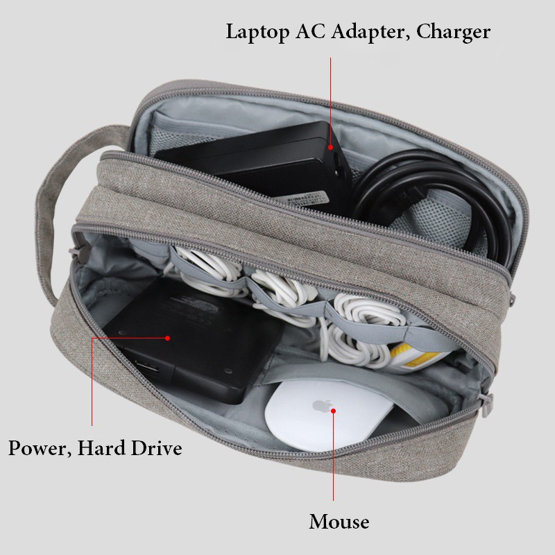 Túi Hai Lớp Đựng Phụ Kiện Cho Laptop Tiện Dụng