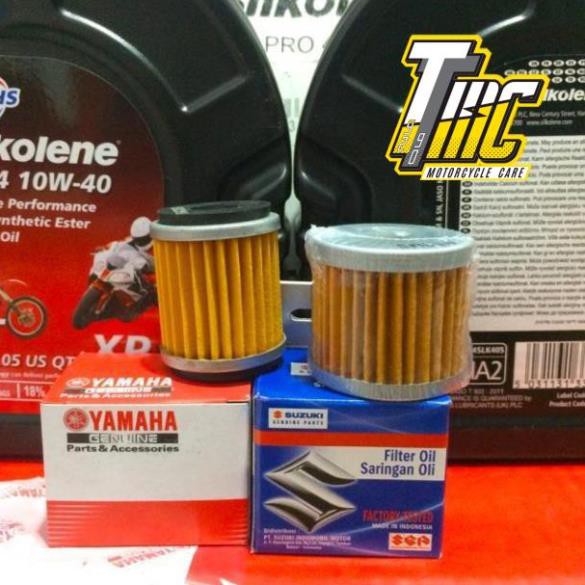 Combo Nhớt Fuchs Silkolene Pro 4 10W-40 XP + Lọc Nhớt Suzuki Yamaha