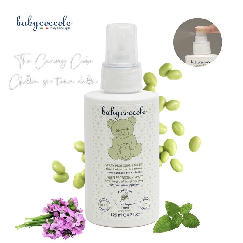 Xịt xua muỗi và bút chấm muỗi Babycoccole 0M+ chống muỗi cho bé và cả gia đình 125ml - The Caring Cube