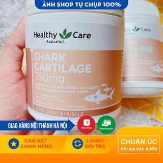 Sụn Vi Cá Mập Healthy Care Shark Cartilage 750mg hỗ trợ xương khớp - Úc