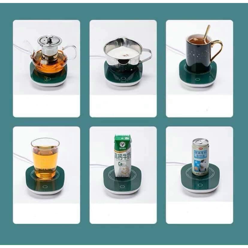 [FREE SHIP - Quà Tặng] Cốc Hâm Nước Lucky, Cốc Giữ Nhiệt Đế Điện Cảm Ứng - Thìa Mạ Vàng - Tặng Túi Đựng