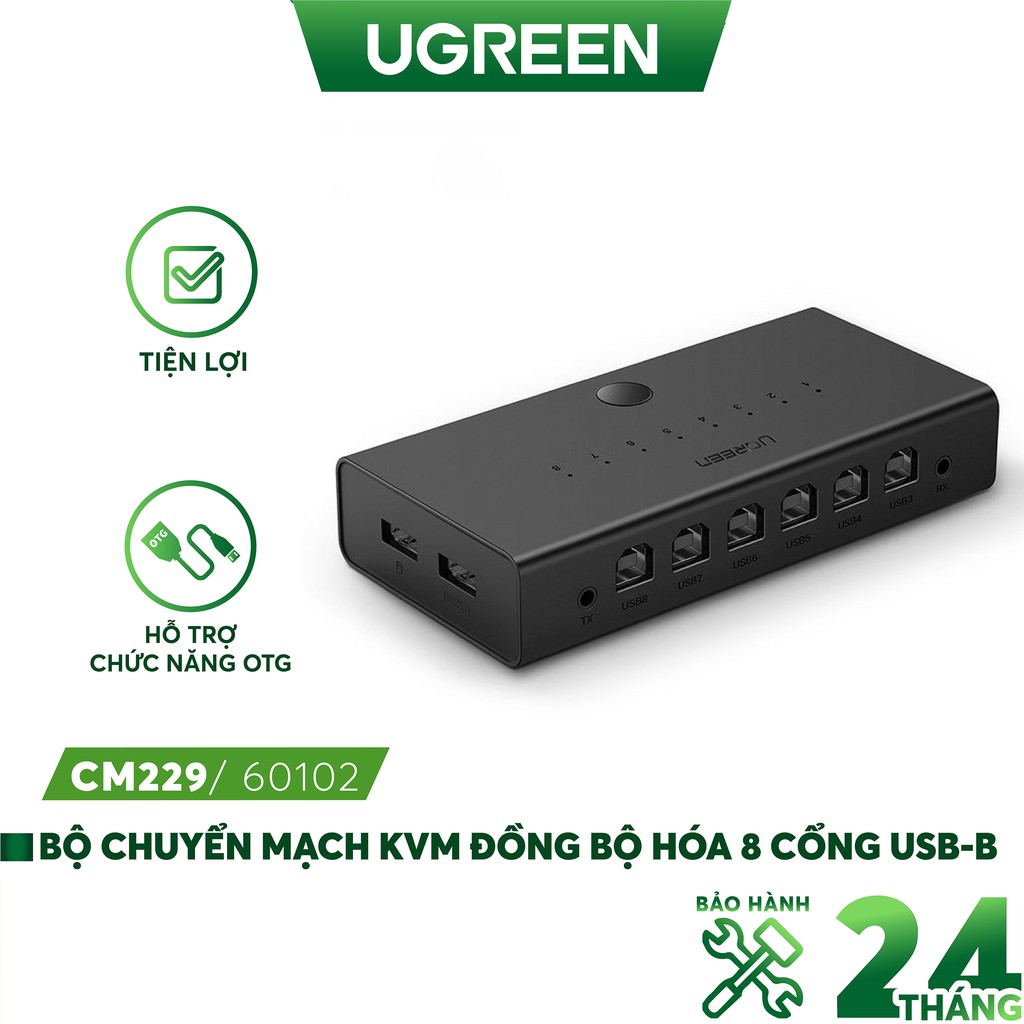 Bộ chuyển mạch KVM UGREEN CM229 60102