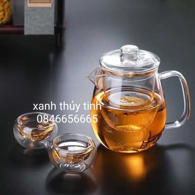 Ấm trà thuỷ tinh lõi lọc 600ml