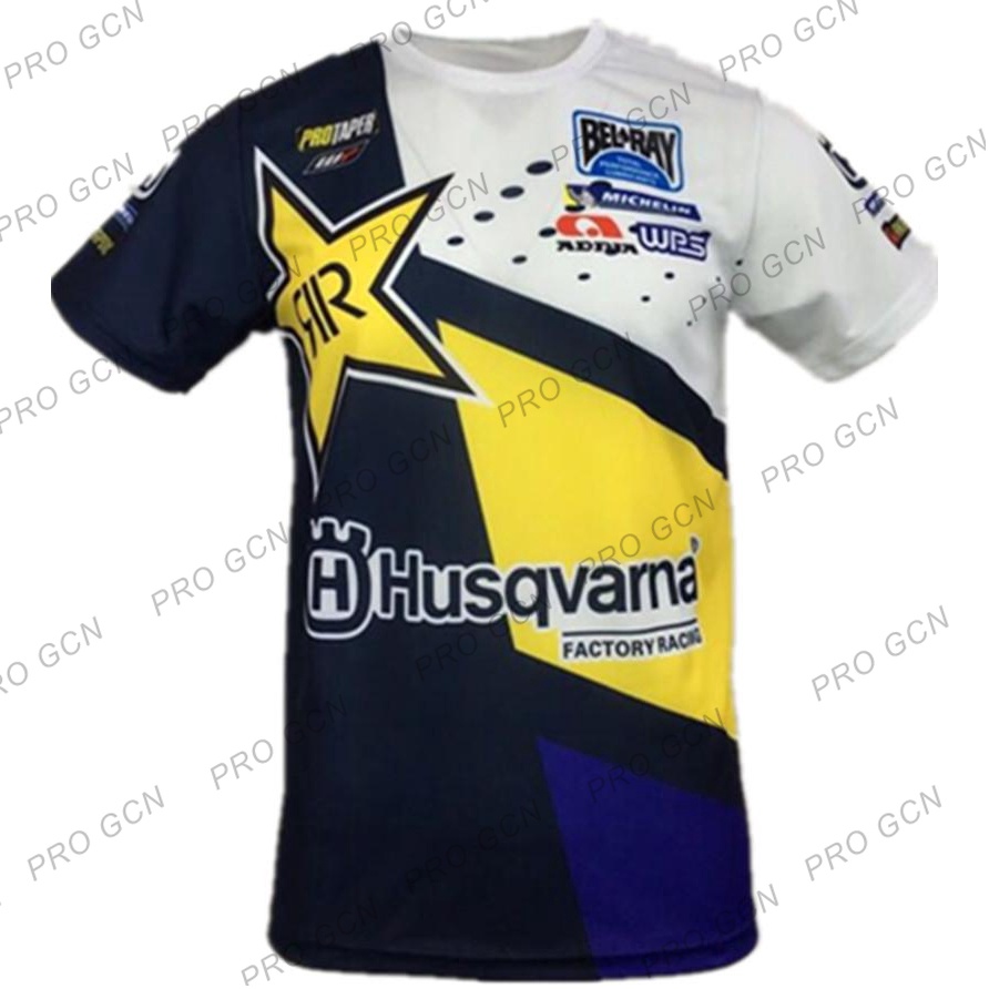 Rockstar Energy Husqvarna Downhill Jersey Motocross Motorcycle Racewear Enduro BMX MX Racing Áo Sơ M
