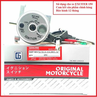 Bộ ổ khóa xe máy EXCITER 150 loại 6 CẠNH chống trộm - X135SHOP