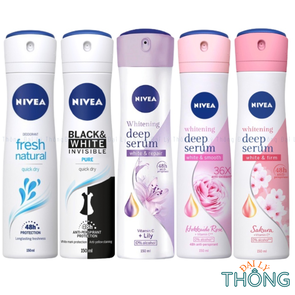 Xịt Ngăn Mùi Dành Cho Nữ Nivea 150ml - Xịt khử mùi nữ Nivea 150ml