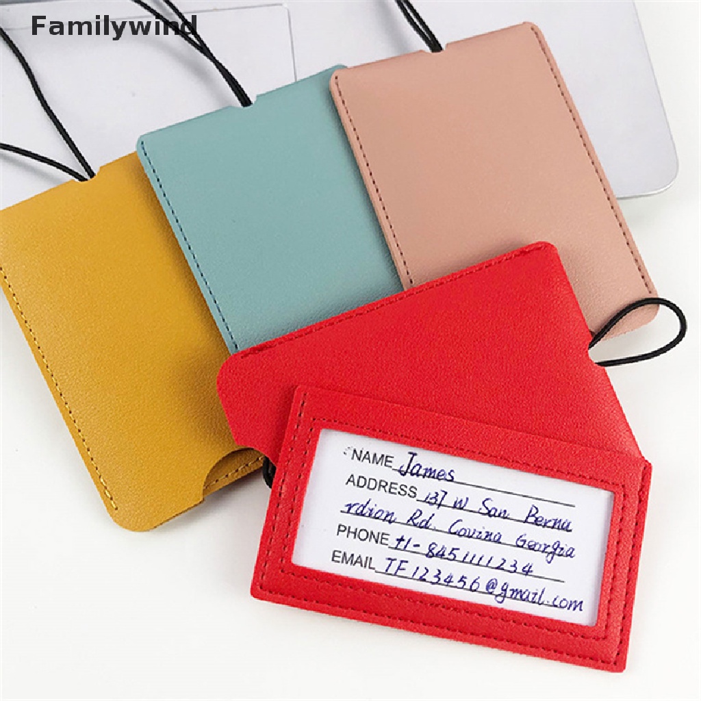 Thẻ Tên Gắn Hành Lý Bằng Da PU Nhỏ Gọn Tiện Dụng