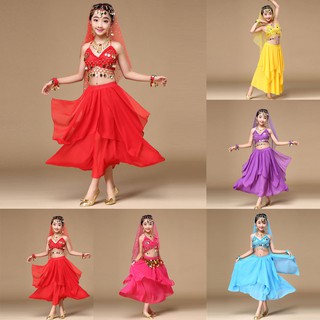 Set trang phục múa bụng ấn độ cho bé gái