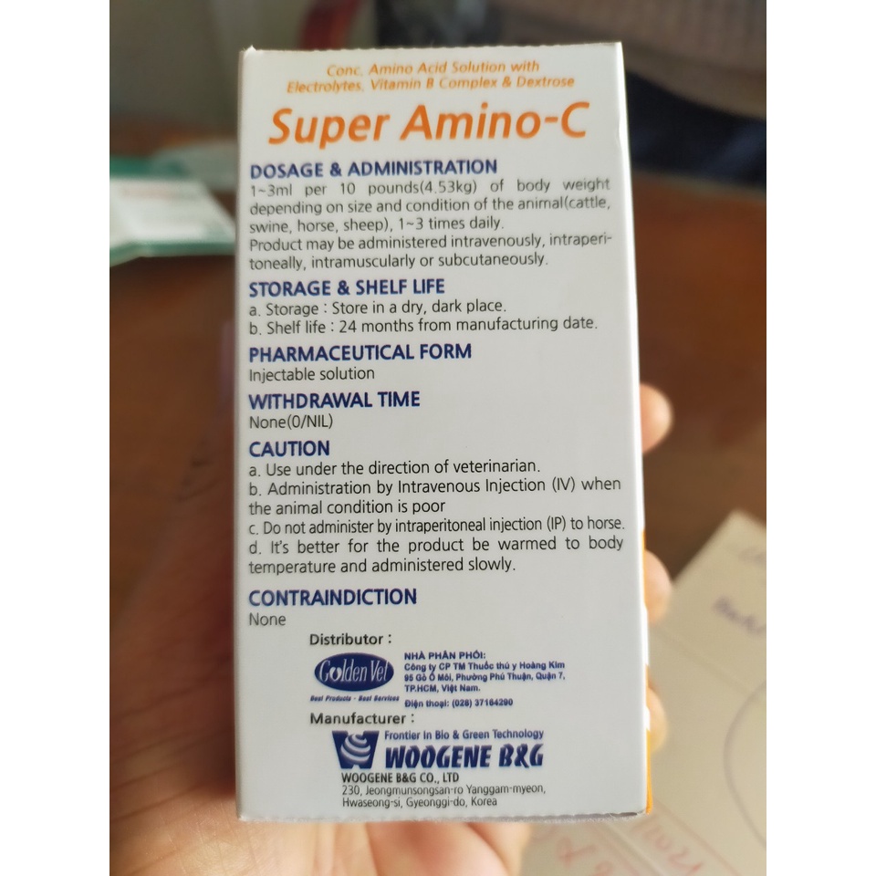 Sản phẩm hỗ trợ chống suy nhược cơ thể, chống còi cọc SUPER AMINO – C