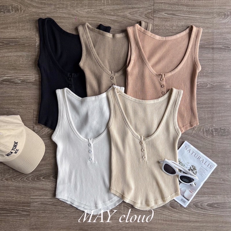Áo len nút lai bầu