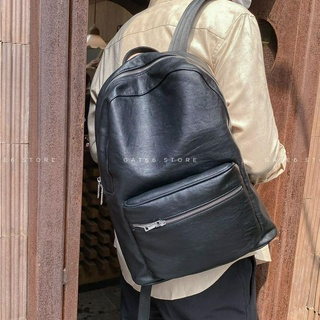 Balo đi học Nam Nữ da PU, cặp xách công sở vintage style Unisex sần 2 lớp GATE6 - K3975 (vừa laptop 16inch)