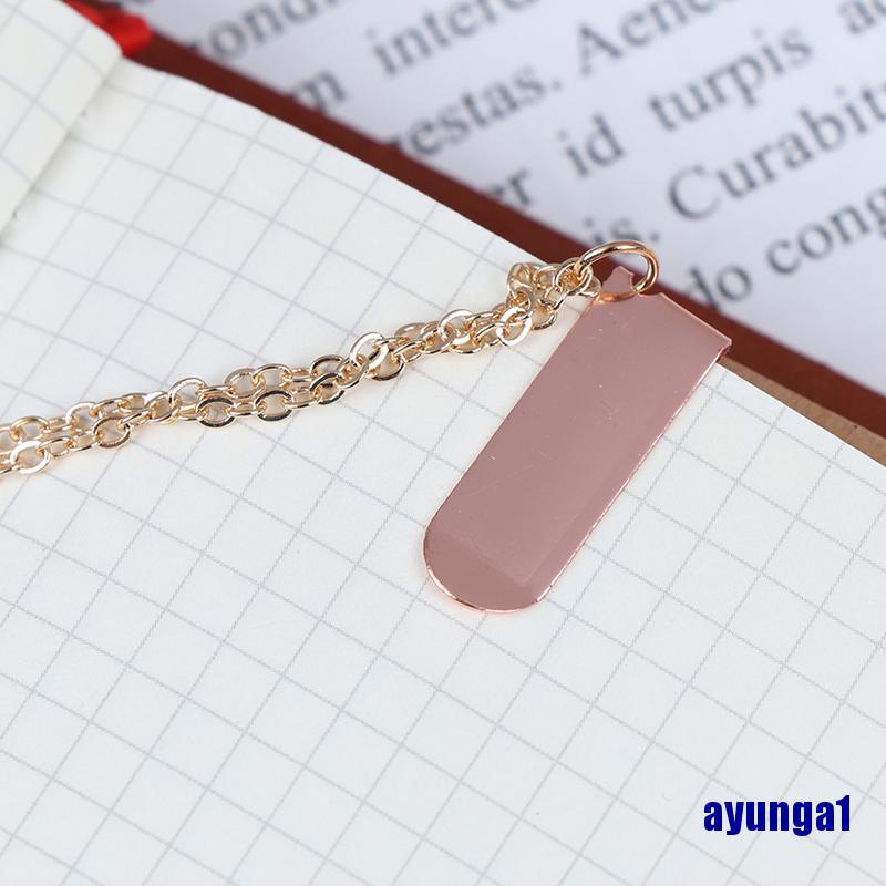 1 Thẻ Đánh Dấu Sách Hình Thỏ Bằng Kim Loại