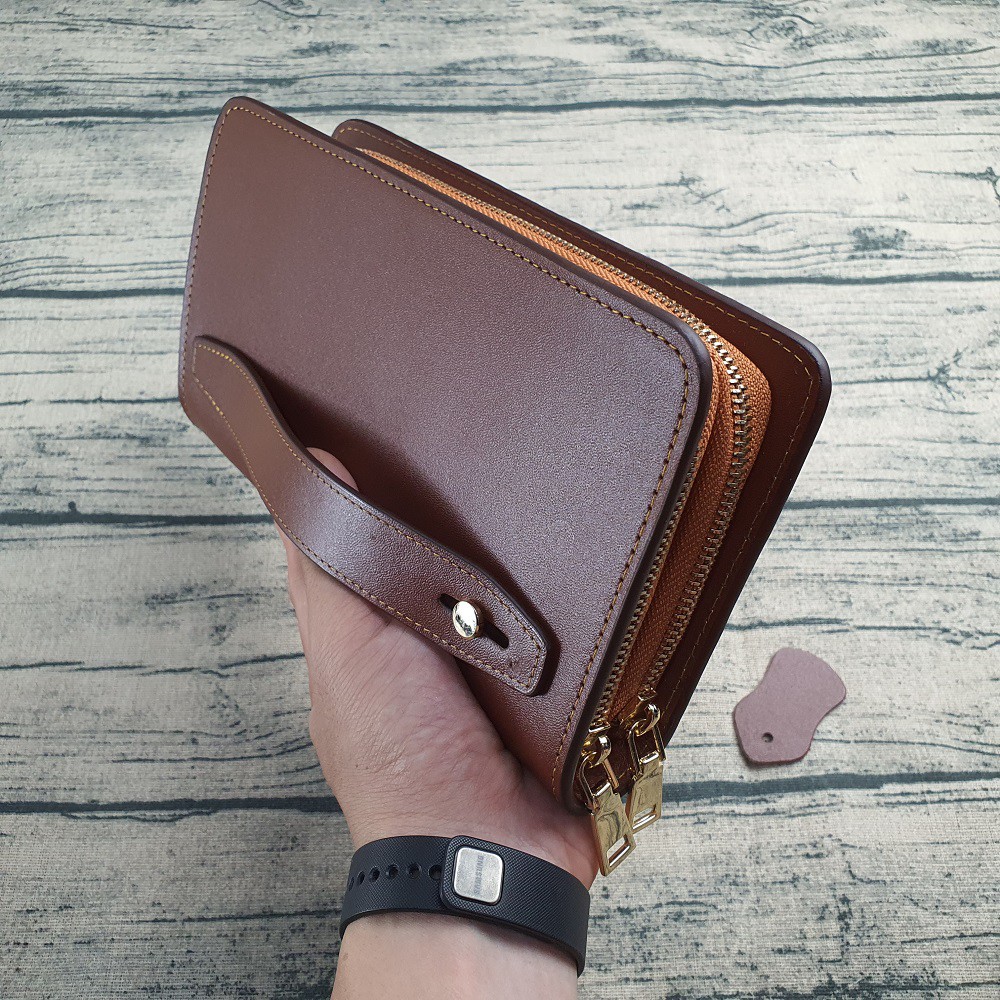 [Da thật] Ví Da Nam Cầm Tay  Clutch, Ví Công Sở, Da Trơn 2 Ngăn Khóa – CL124 - Bảo Hành 3 Năm | BigBuy360 - bigbuy360.vn