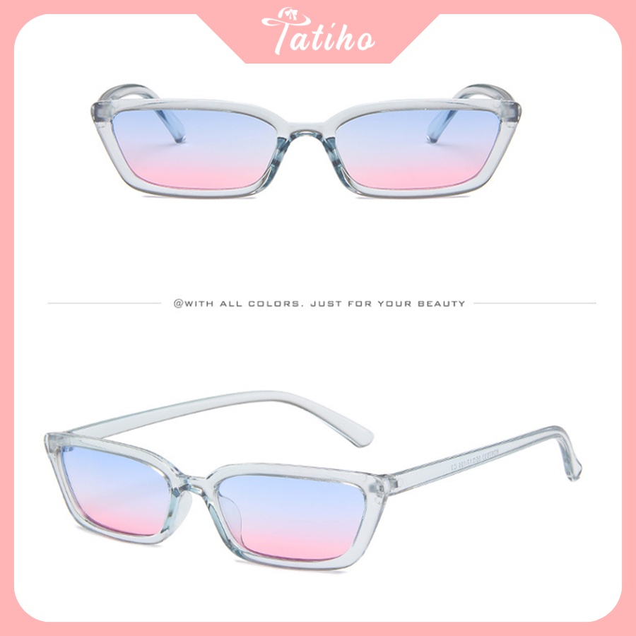 Kính Mát (Kính Râm) Hình Chữ Nhật Gọng Nhựa Phong Cách Hàn Quốc - Tatiho - Mã MK033