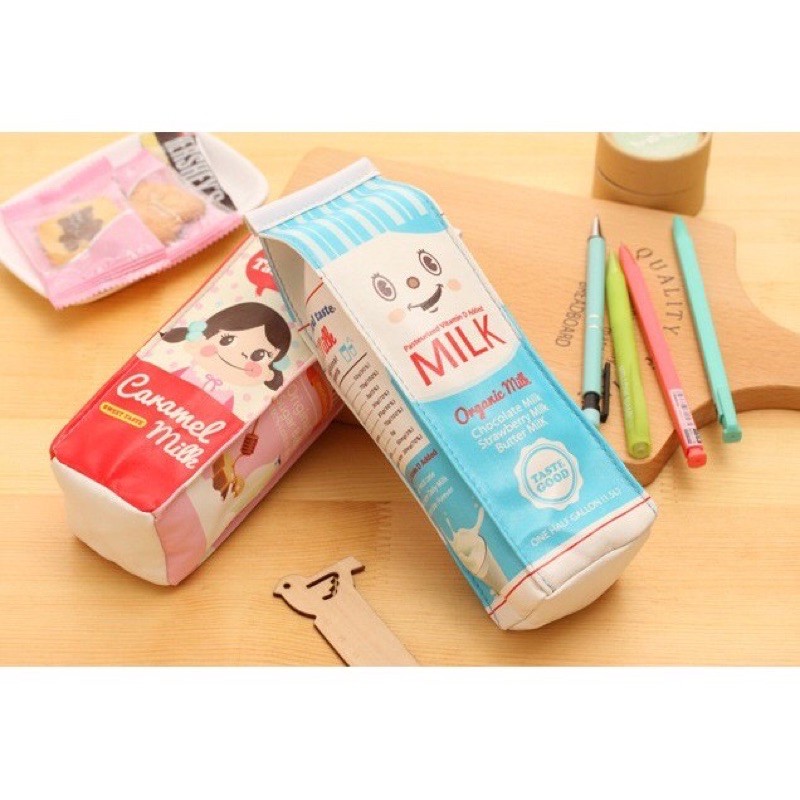 Túi bút hình hộp sữa