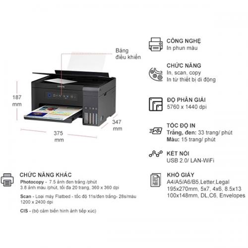 máy in màu đa chức năng Epson L4150 khổ a4 scan,photocopy,wifi