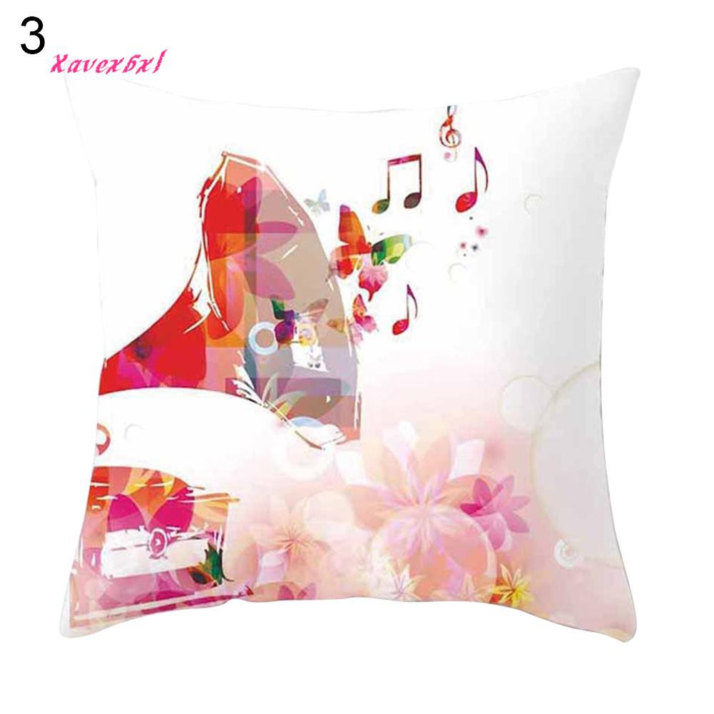 XA_Music Piano Violin Square Throw Pillow Case Cushion Cover Home Sofa Car Decor