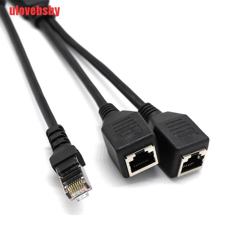 Đầu Nối Dây Cáp Mạng Rj45 1 Male Sang 2 Female