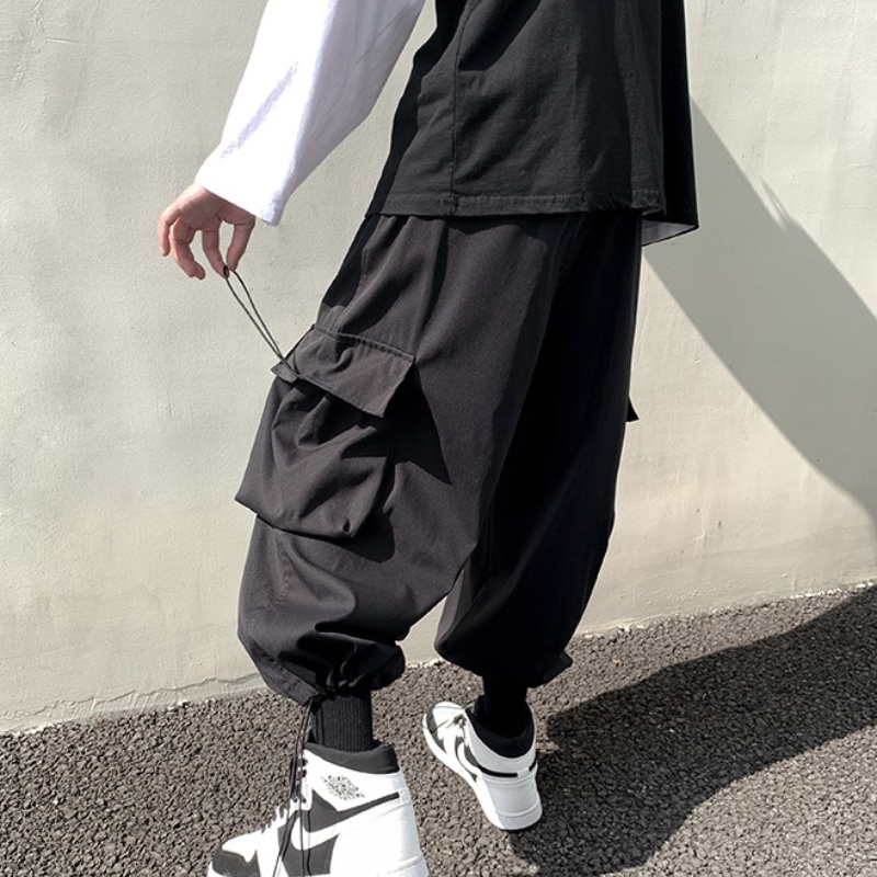 【S-3XL】Quần Túi lớn dáng rộng phong cách Hip hop thời trang cho nam