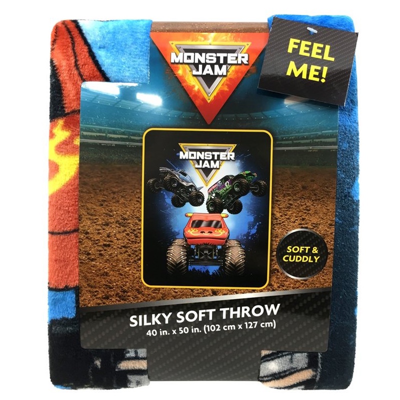 Chăn bé Monster Jam Silky Soft Throw Blanket