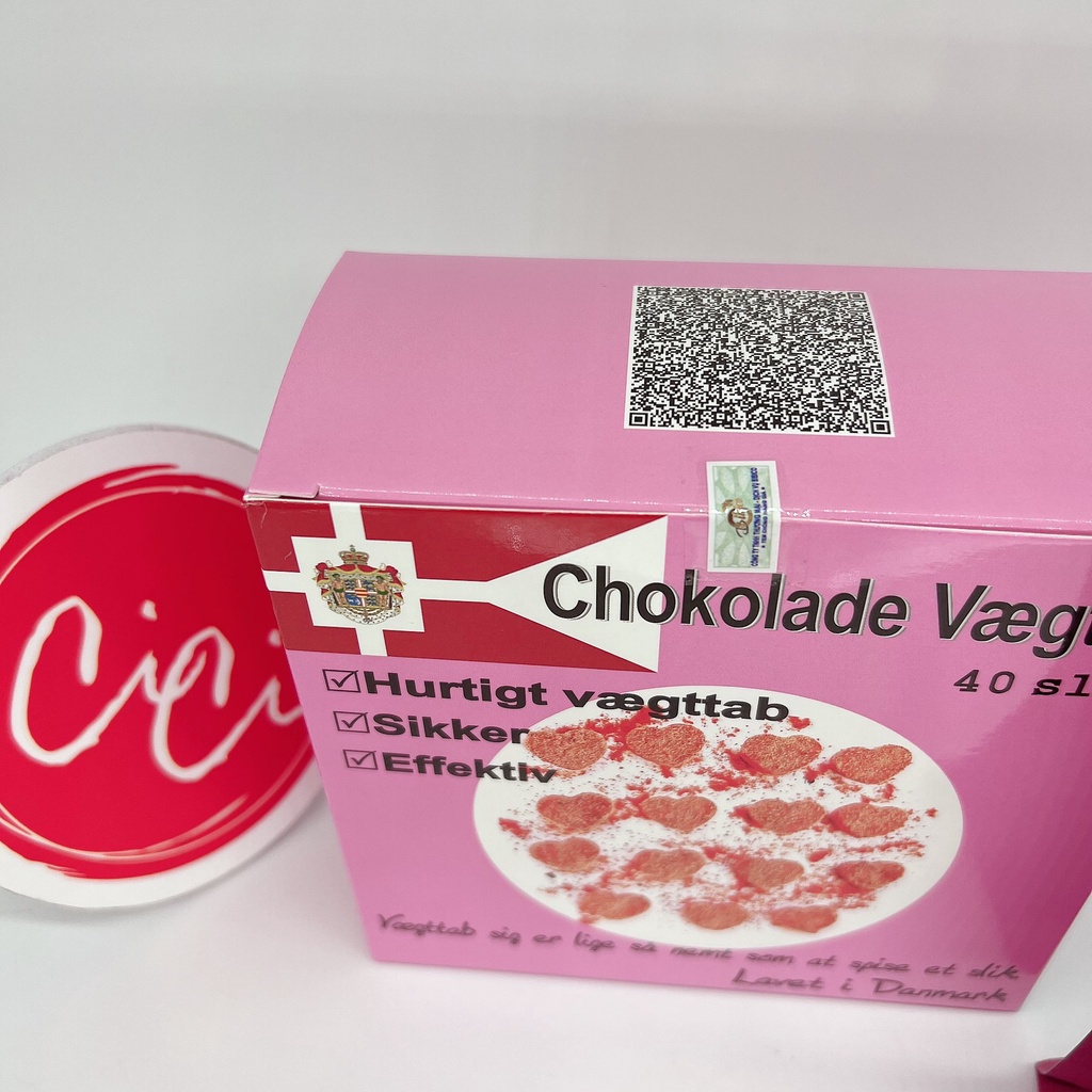 Kẹo socola giảm cân Chokolade Vaegttab, bản mới màu hồng, giảm mỡ giảm béo nhanh, an toàn, hiệu quả