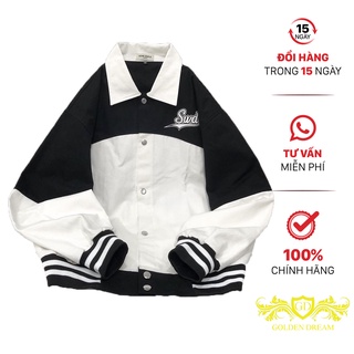 Áo khoác dù phối cổ bẻ cổ đứng nam nữ thời trang gd799