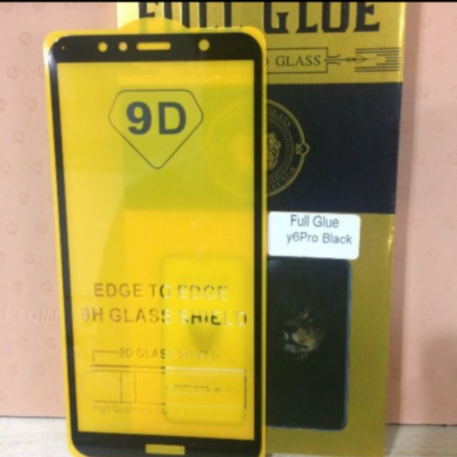 Kính cường lực full màn 9D độ cứng 9H keo toàn màn hình cho huawei y6pro
