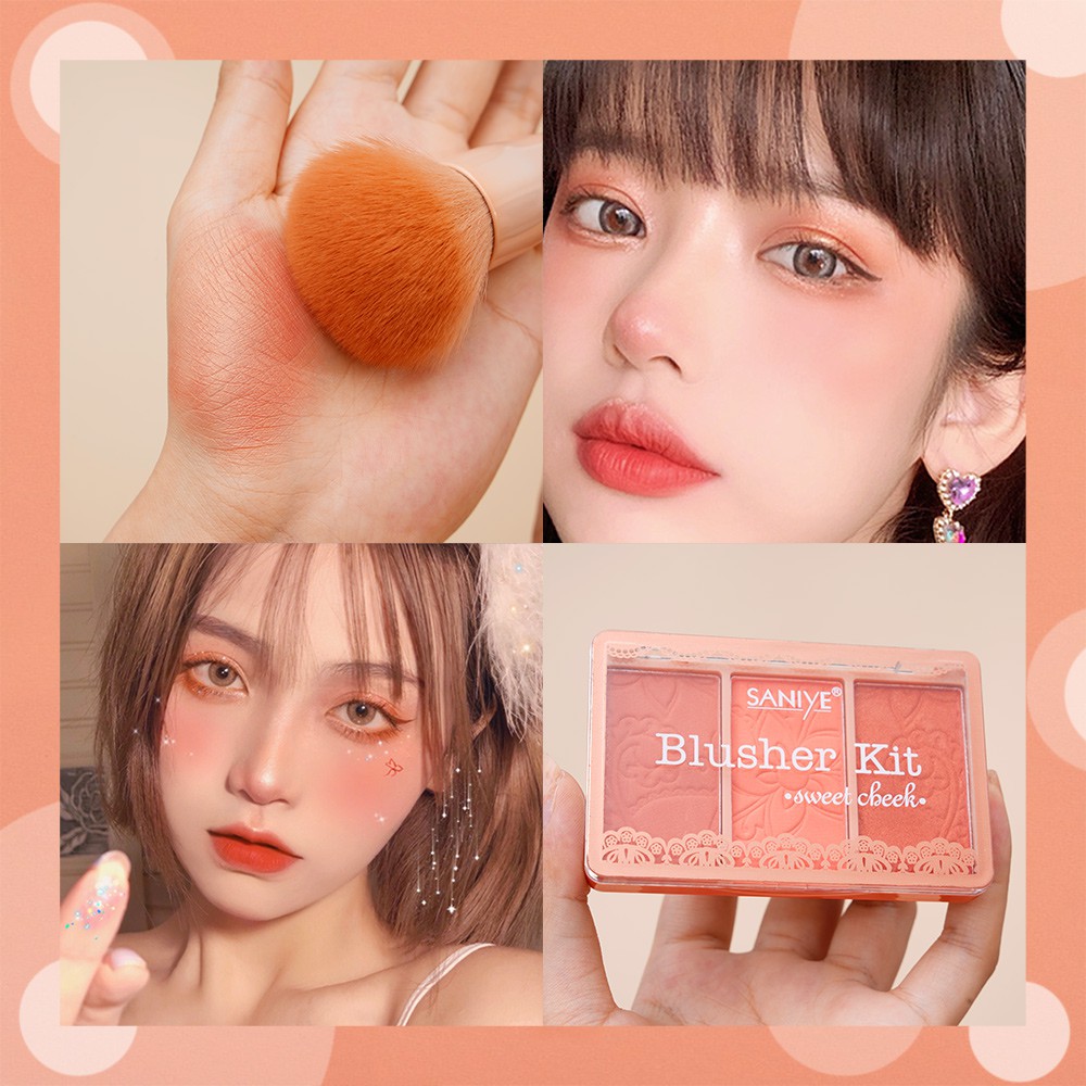 [Hàng mới về] Bảng Phấn Má Hồng Saniye E0337 Trang Điểm Tươi Tắn Dễ Lên Màu | BigBuy360 - bigbuy360.vn