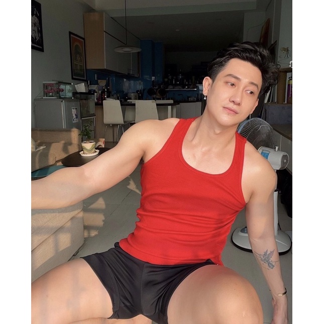 Áo ba lỗ thun gân fom body ,màu nổi