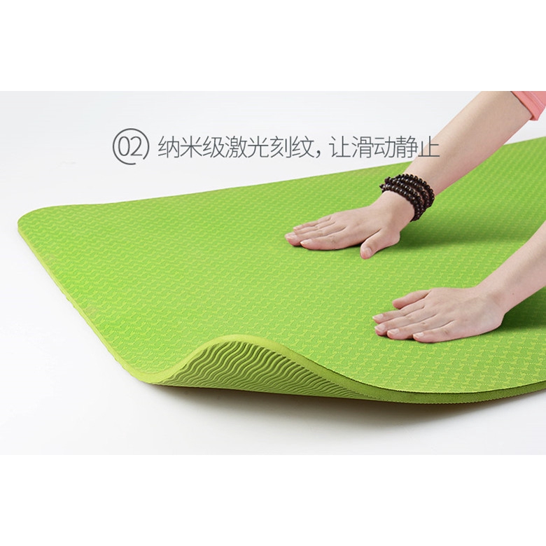 Thảm Tập Yoga Bằng Nhựa Tpe Dài 183cm 8mm