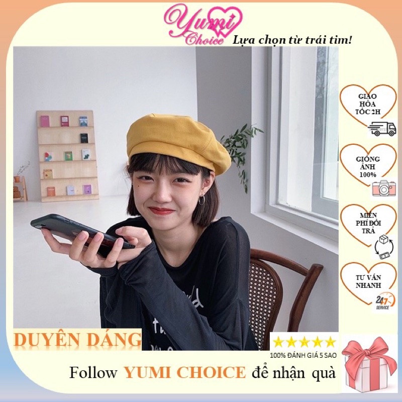 Mũ nồi xinh /FREESHIP/ Nón beret form đẹp nhiều mẫu - Mũ nồi kaki màu đẹp có dây điều chỉnh kích thước