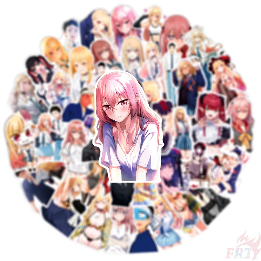 Bộ 100 Cái/Bộ ❉ Miếng Dán Trang Trí Hình Nhân Vật Darling ❉ Sticker Dán Tường Chống Thấm Nước Hình Kitagawa Marin Gojo Wakana