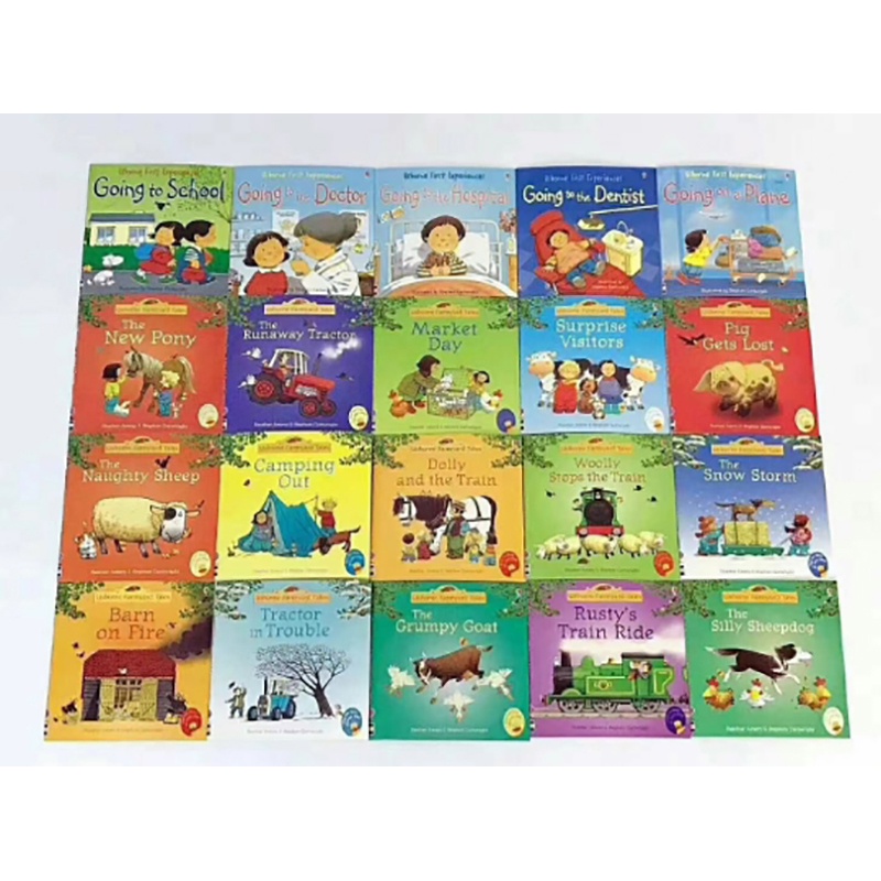 20Books/Set Kids Usborne Story Picture Books Children Baby Famous Story English Child Book Farmyard Tales Eary Education