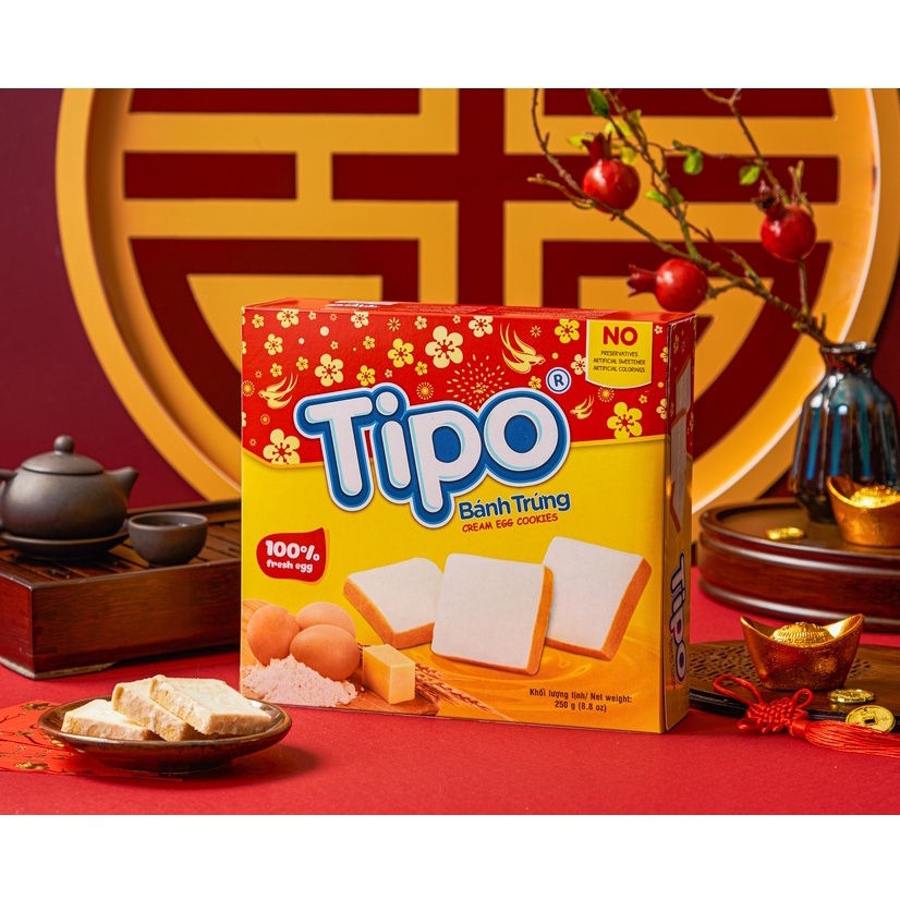 Bánh Trứng Tipo Hữu Nghị Hộp Giấy 250g