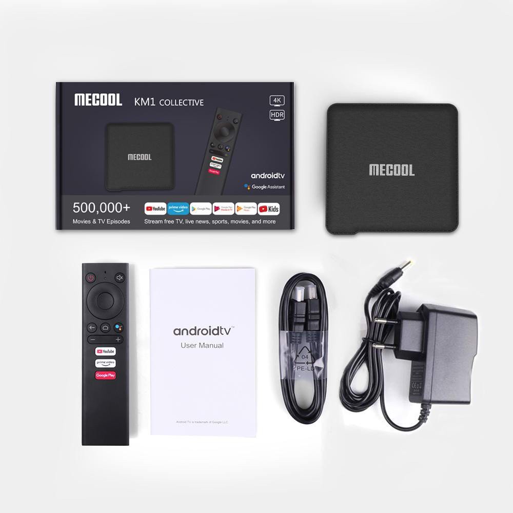 Android TV Box MECOOL KM1 2020 ATV 4K S905X3 RAM 4G bộ nhớ 32G được Google chứng nhận