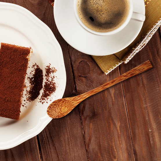 Muỗng Cafe Gỗ Dừa Cán Dài