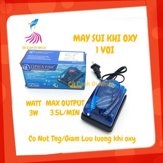 Máy sục sủi thổi khí oxy 1 vòi vs248a 3w vipsun vs-248a cho hồ cá - cacanhdinhien