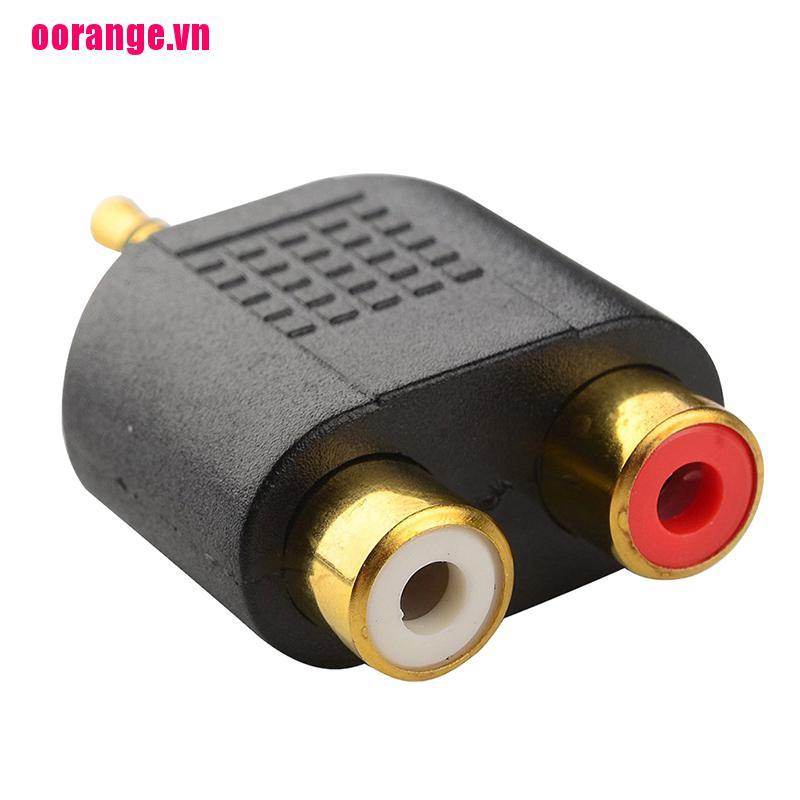 1 Cái Giắc Cắm Âm Thanh Mạ Vàng Sang 2 Rca 3.5mm