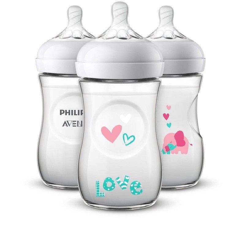 Bình sữa Philips AVENT Natural 260 ml họa tiết chú voi