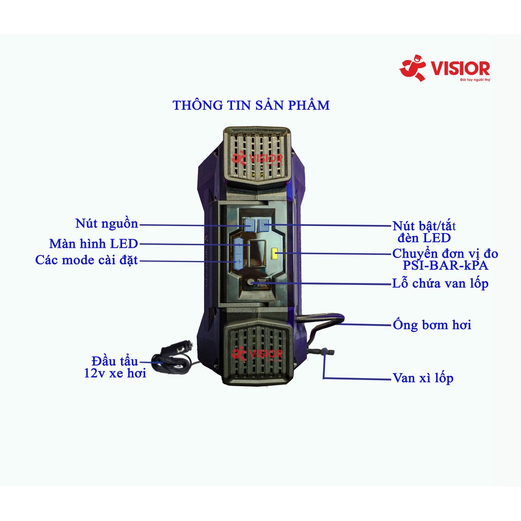 Bơm lốp ô tô , xe tải siêu tốc Michelin 12314