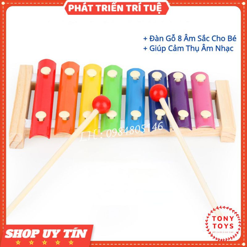 Đồ Chơi Đàn 8 Thanh - Đàn Xylophone Phát Triển Khả Năng Cảm Quan, Cảm Thụ, Nhận Biết Cho Bé