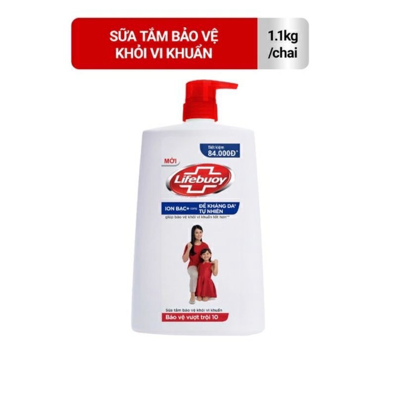 [Beman123]  Sữa tắm Lifebouy bảo vệ vượt trội 1.1kg ( chai lớn) giá rẻ