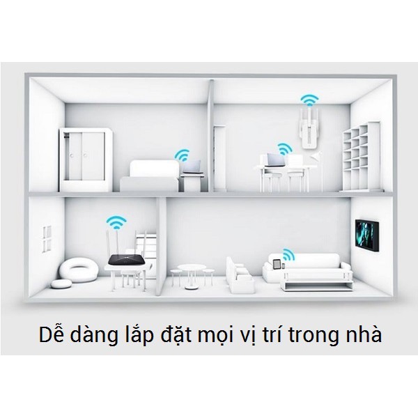 Bộ kích Wifi Mercury 3 râu model 2021 , kích cực mạnh tới 300m, tốc độ 30MBPS, nhỏ gọn - chính hãng phân phối