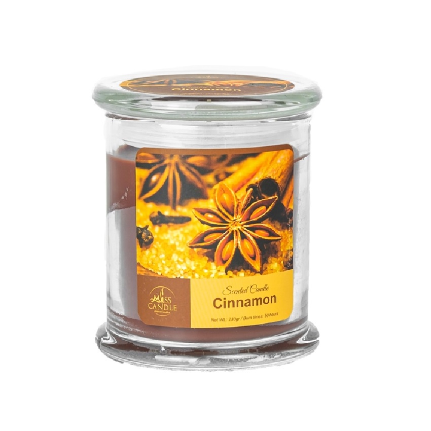 Nến thơm hũ Miss Candle NQM3414 Cinnamon 230g (Hương quế)