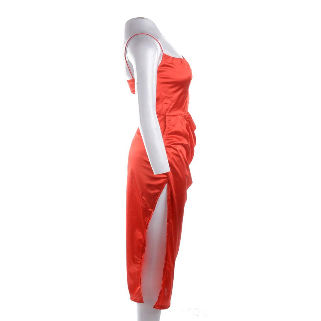 Đầm Hai Dây Màu Trơn Xẻ Tà Gợi Cảm Cho Nữ