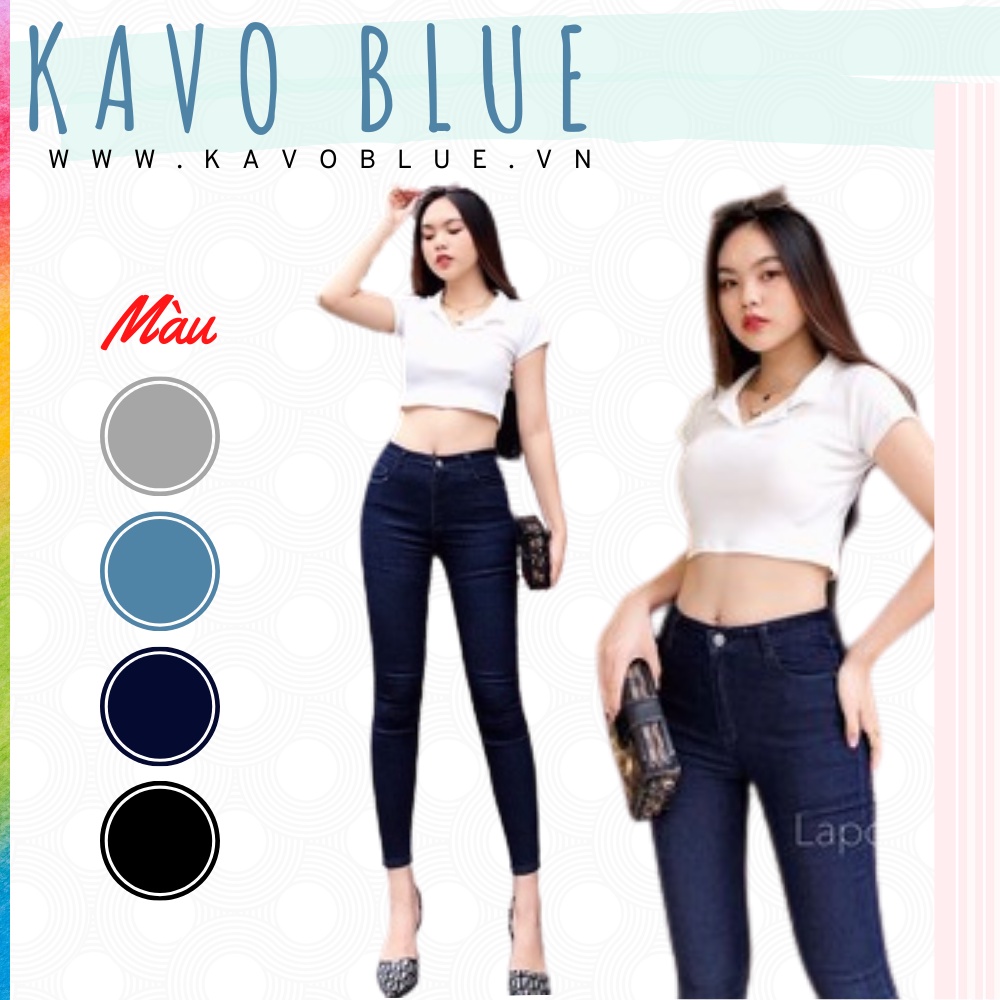 Quần Jean Nữ Cạp Cao KAVO BLUE Siêu Co Giãn KB555-69/KB555-68 BG